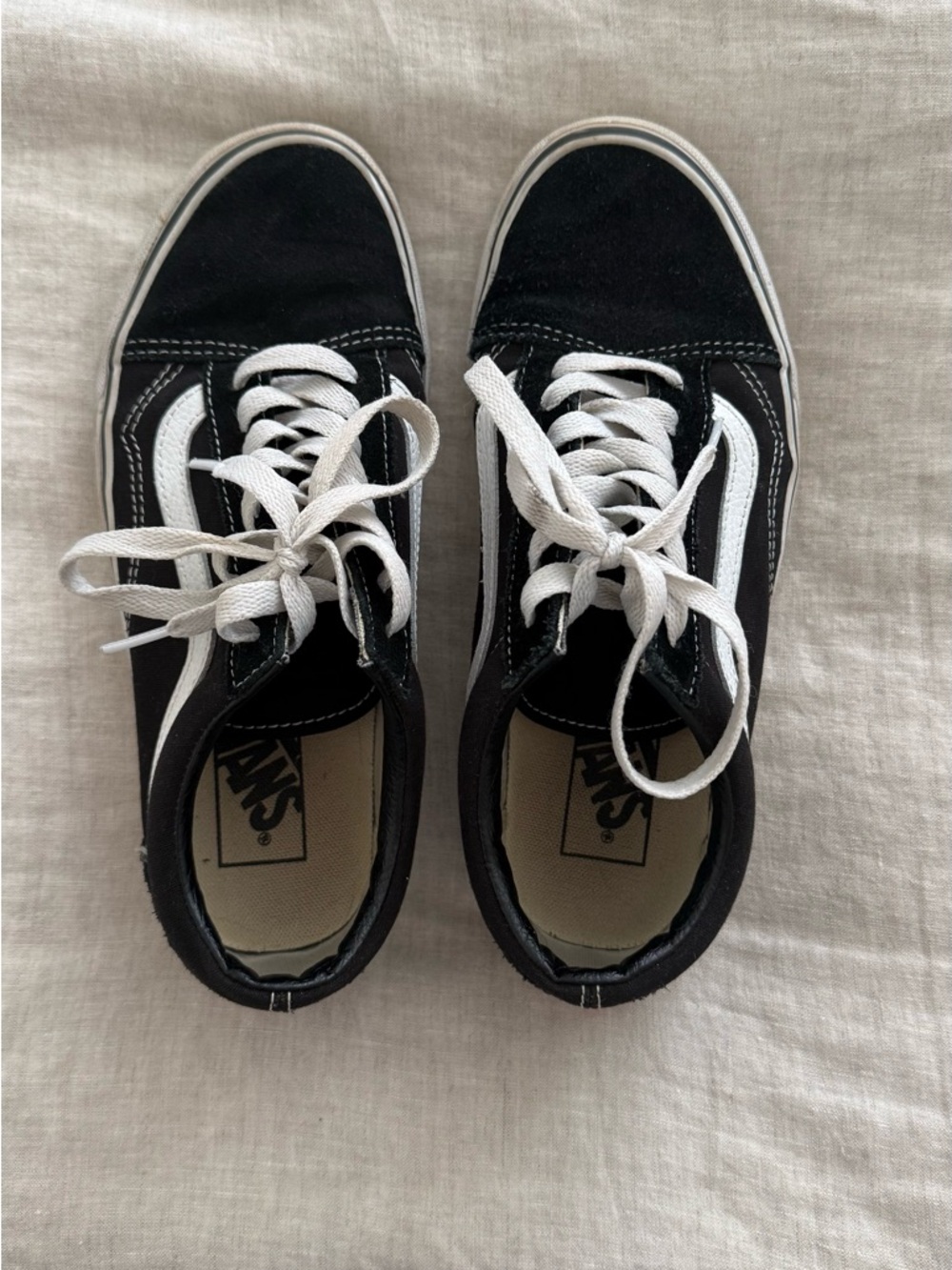 Vans Black and White Low-Top Skate Sneakers